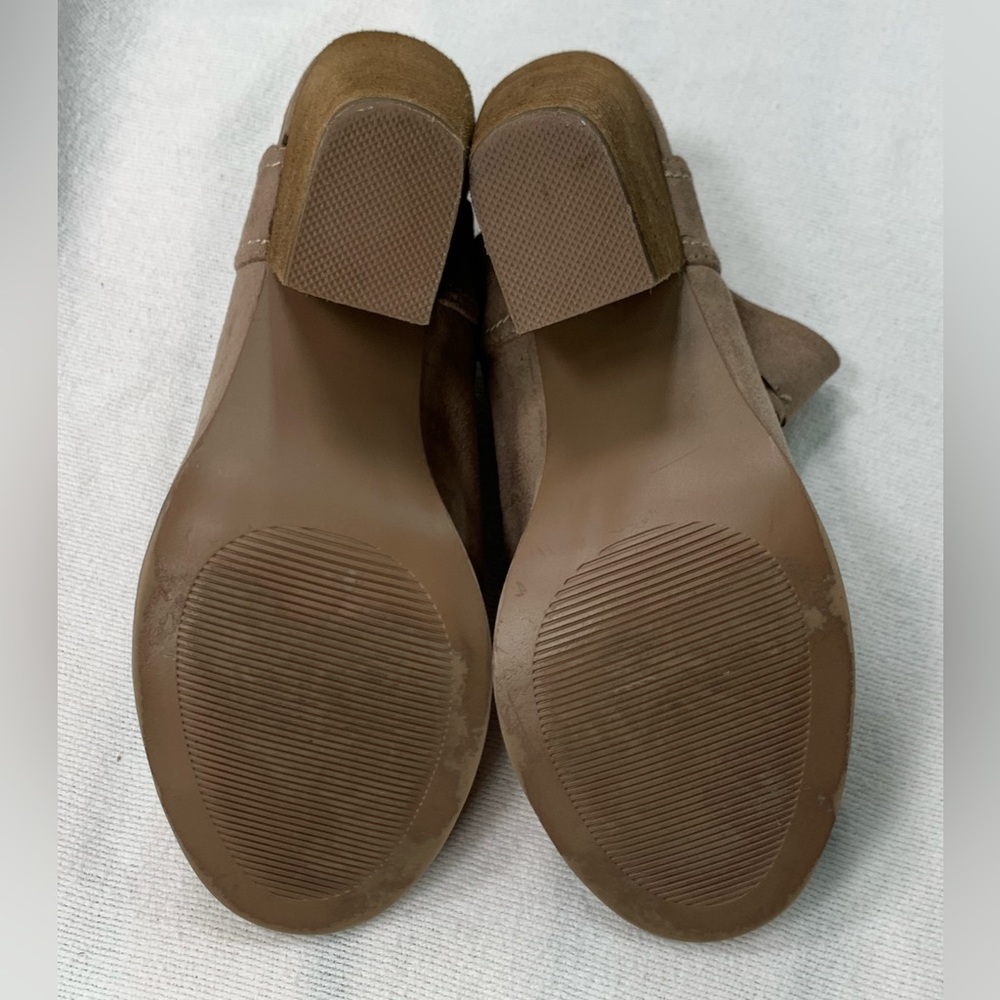 Alter’d State Mio Woven Open Toe Slip-On‎ Sling Back Chunky Heels Taupe Size 8.5 - Picture 8 of 15